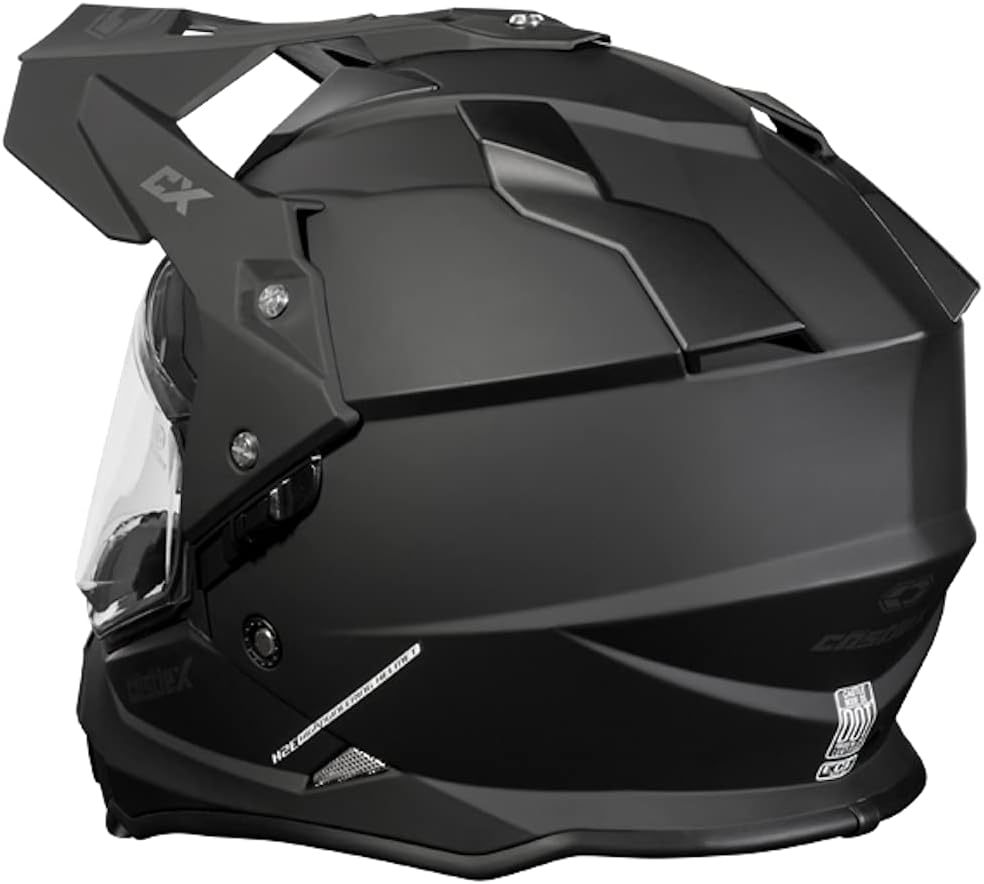 Matte Black Dual Sport Electric Snowmobile Helmet L651789