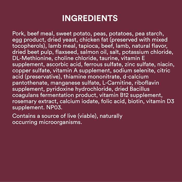 Grain Free Pork Beef & Lamb Recipe Dry Dog Food T783