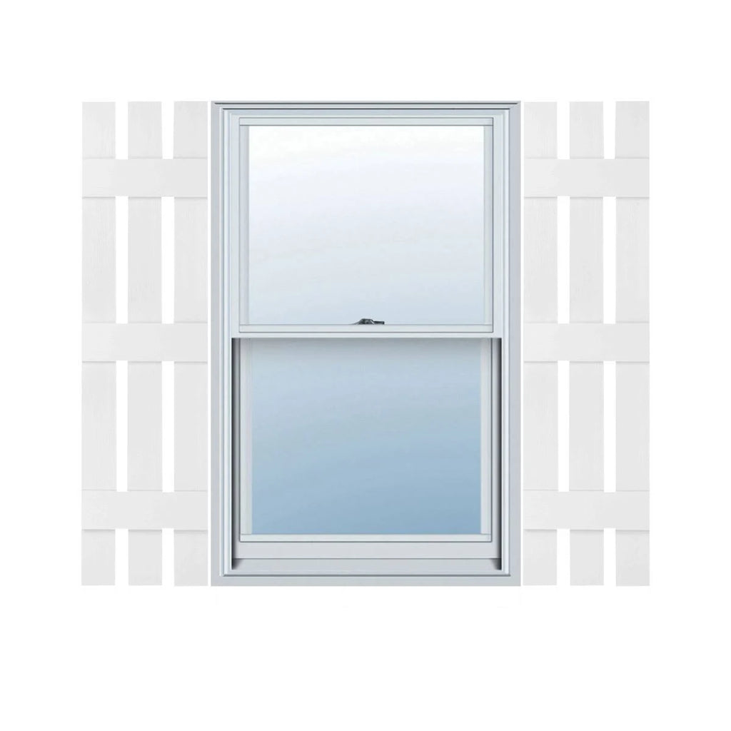 Bright Board-n-Batten Shutters with Shutter-Loks Q44419