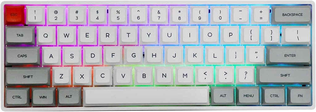 61 Keys 60% Hot Swappable Programmable Mechanical Gaming Wired Keyboard with RGB Backlit, Type-C Cable X743969