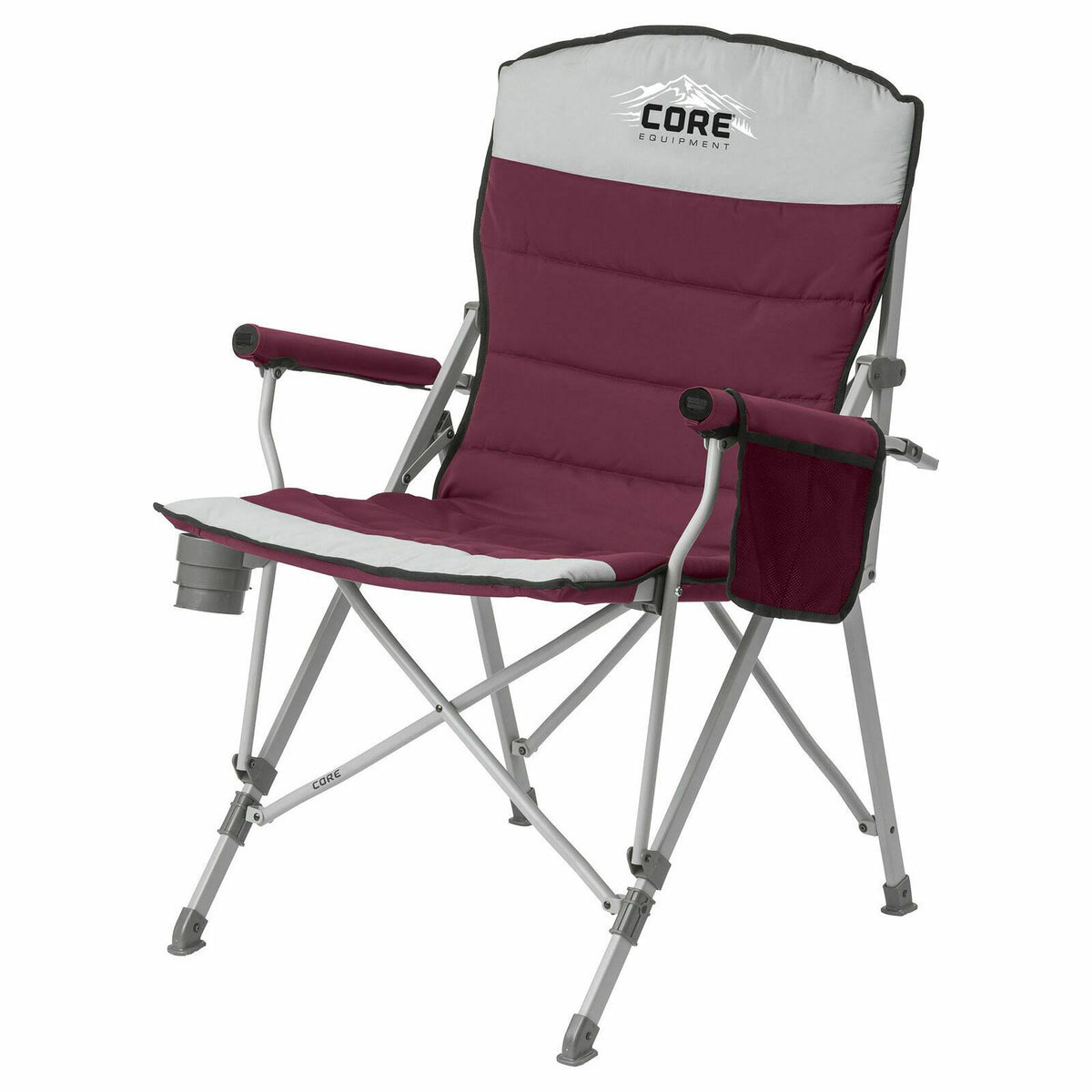 Gray 3 Pack Polyester Padded Arm Chair with Carry Bag P48101