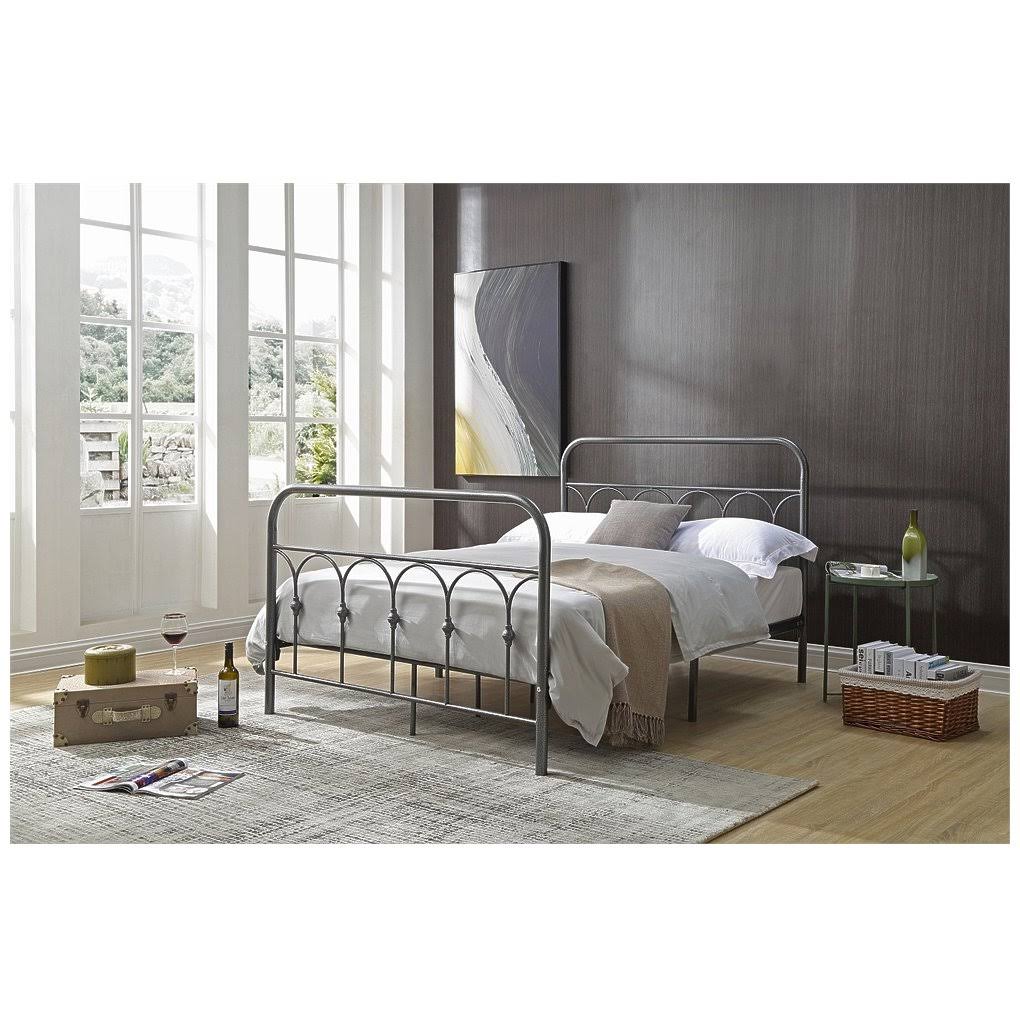 Charcoal Twin Metal Bed W162