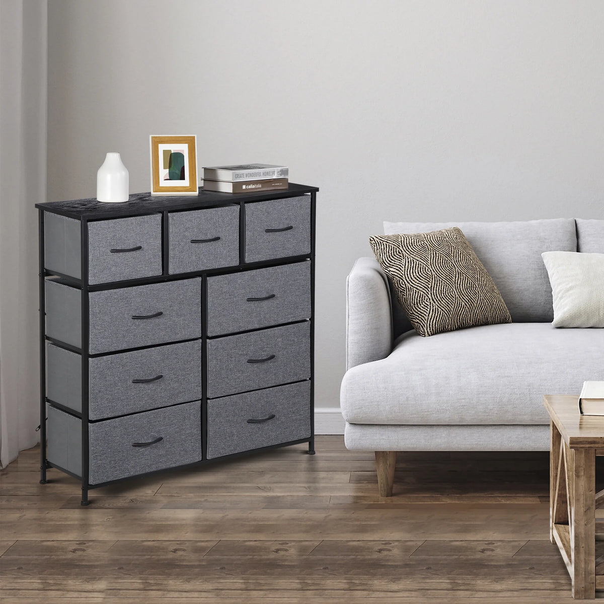 9 Drawer Fabric Storage Dresser K12648