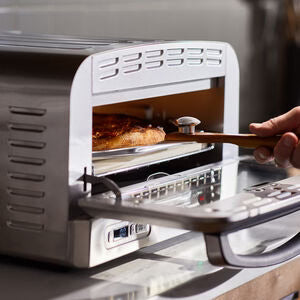 1800W Indoor Pizza Oven with Pizza Stone, Deep-Dish Pan & Pizza Peel V4976