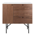 Walnut White Black Wood Chest H462796