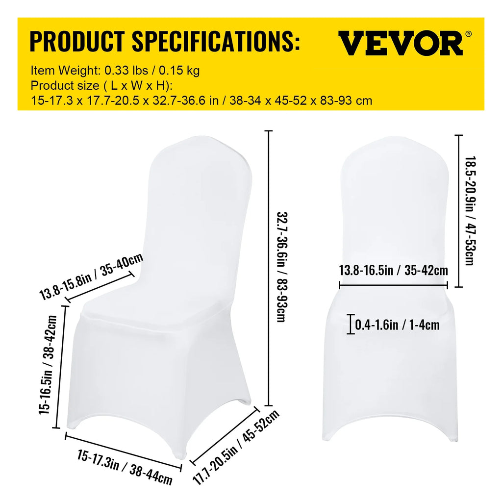 White Spandex Chair Covers 100 PCS Q799866