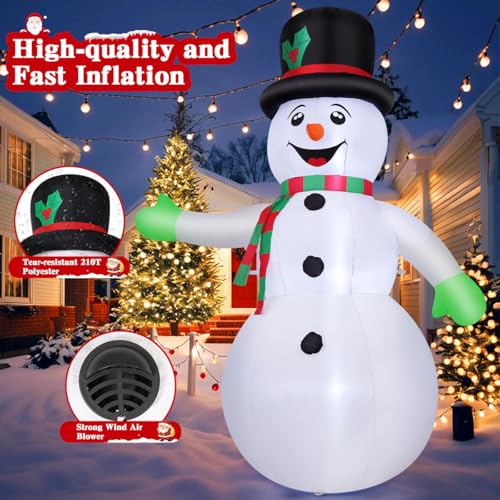 7 FT Christmas Inflatables Snowman with Built-in LED C74006