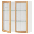 White Glass Door Wall Cabinet F489473