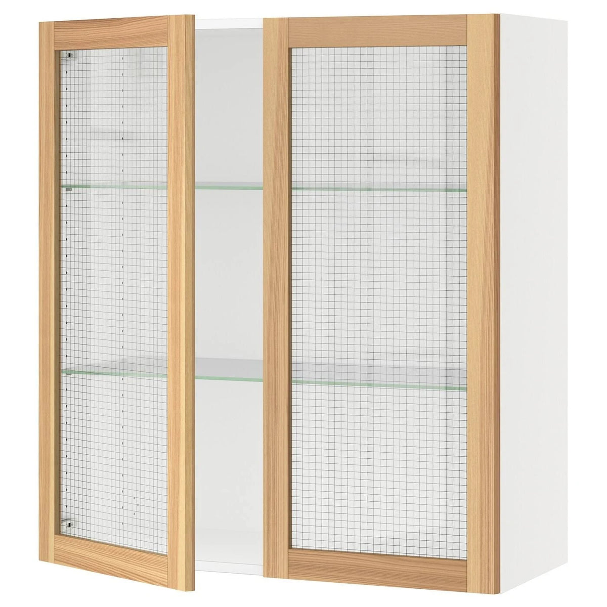 White Glass Door Wall Cabinet F489473