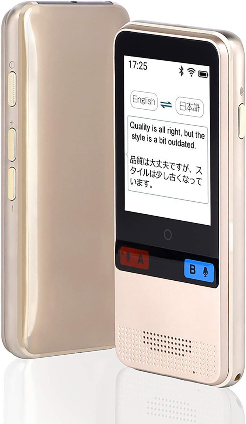 Gold 2.4 Inch Touch Screen Two Way Instant Translator Device Pack of 2 I5781