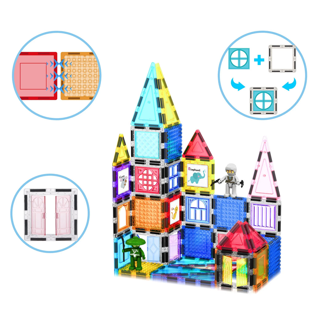 100 Pieces Magnet Tile Building Block Set C660086