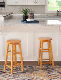 24" Round Solid Wood Counter Stool S666