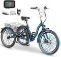 24 26 3 Wheel Electric Tricycle 350W 36V 7 Speeds with Large Basket B31728