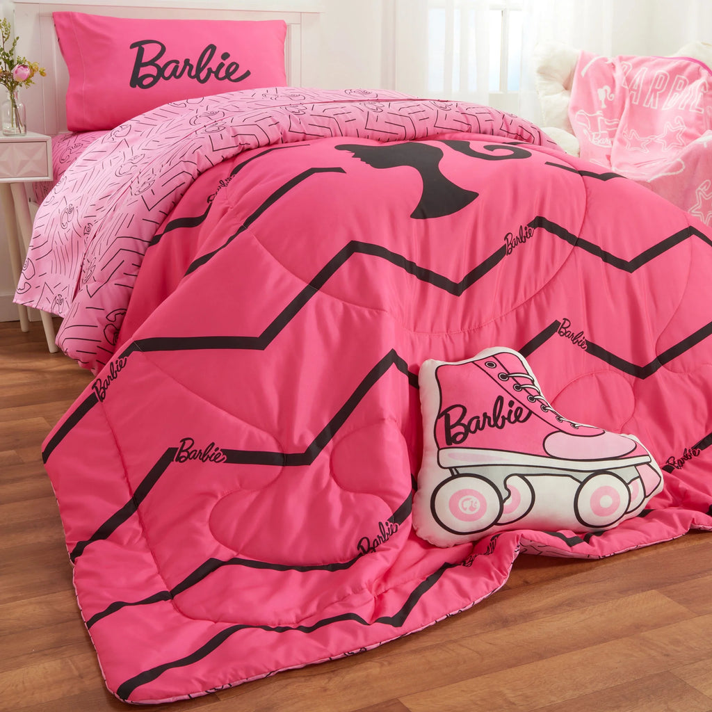 Pink Chevron Microfiber Twin Full Comforter Set E57120