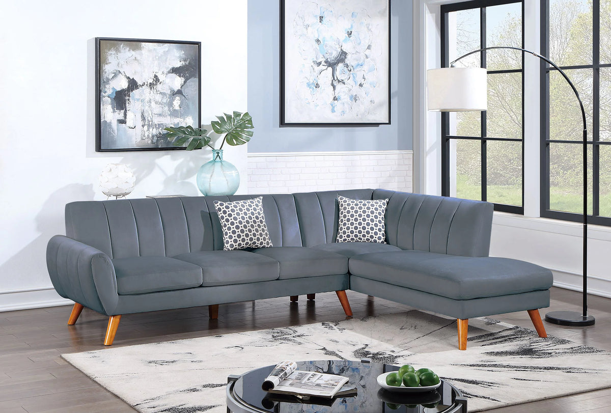 2-Piece Sectional Set with Chaise and Sofa U4017
