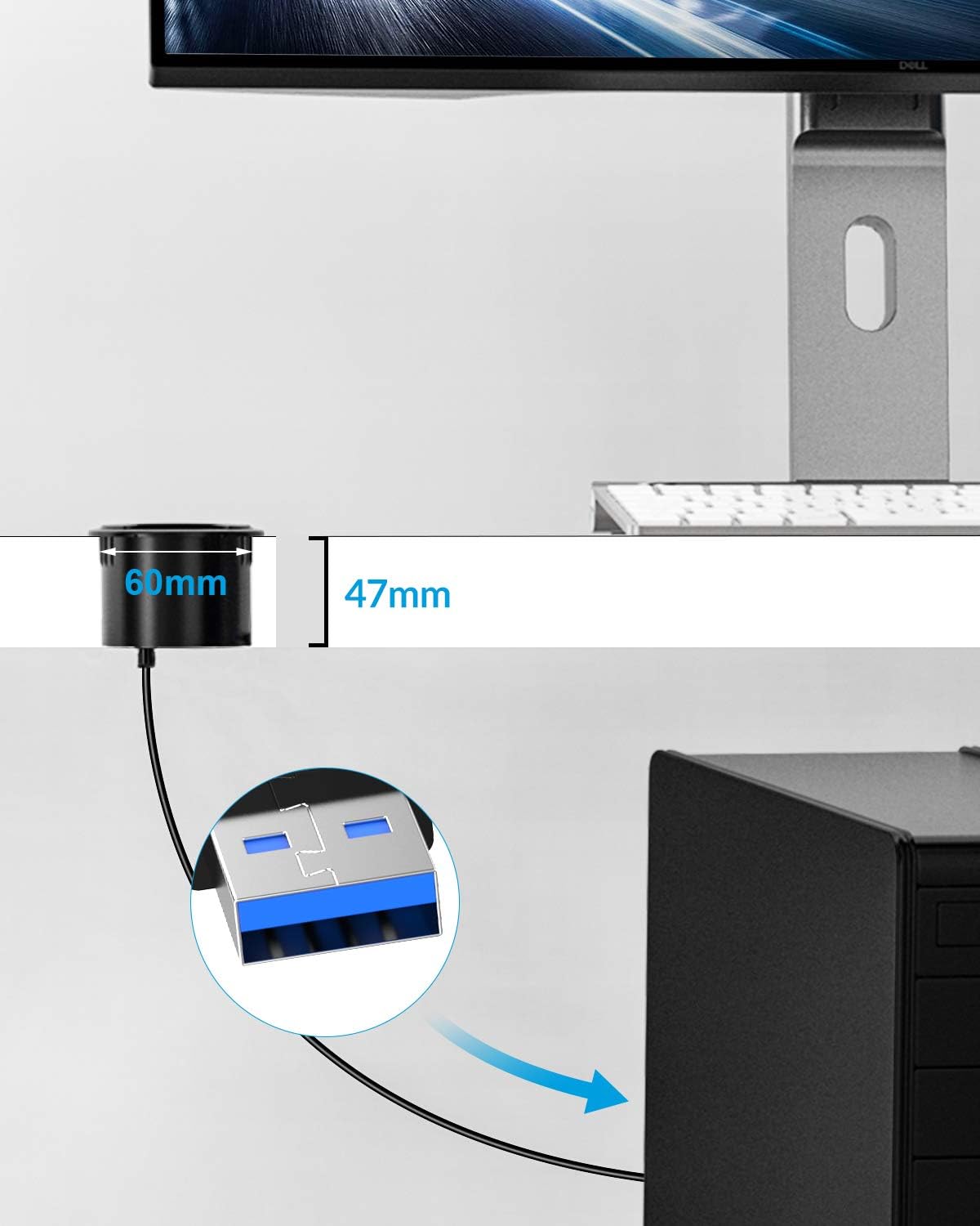 USB 3.0 Hub with SD/TF Card Reader J296
