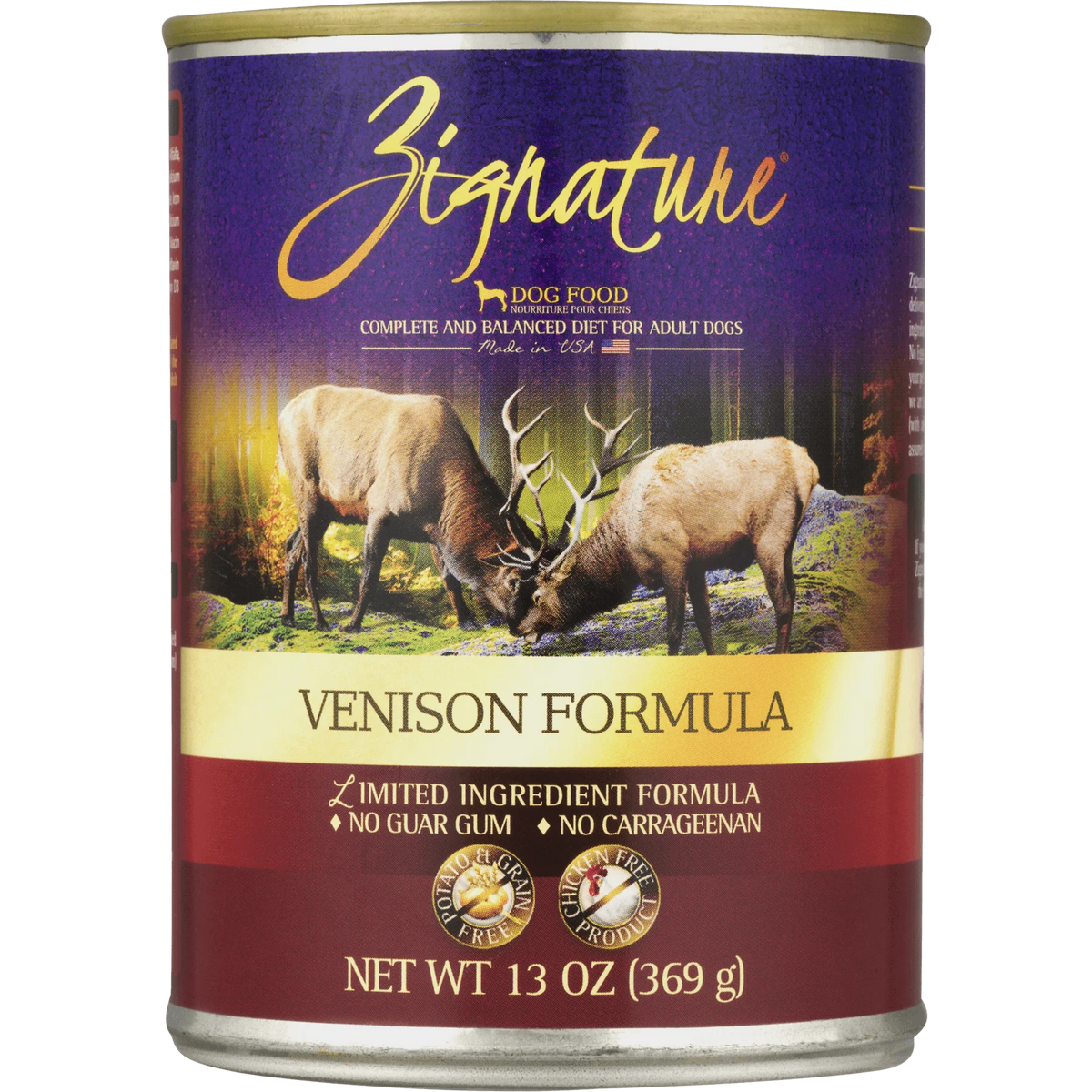 Venison Formula Wet Dog Food 13 Oz V4573