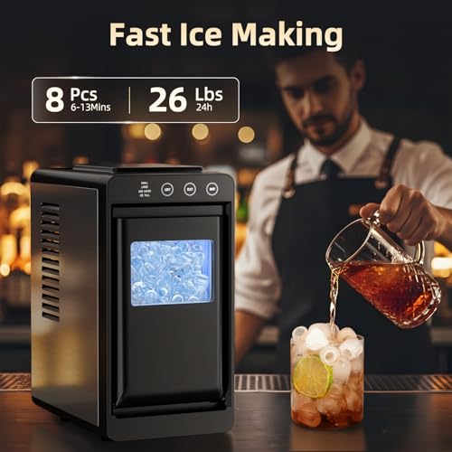 Portable Countertop Ice Maker with Carry Handle W317