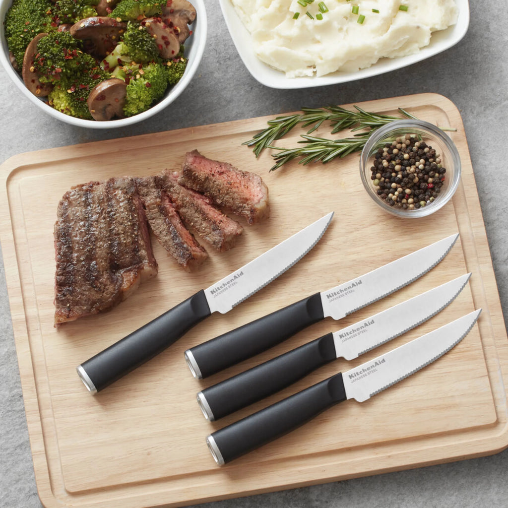 Black 4-piece Steak Knife Set B417427