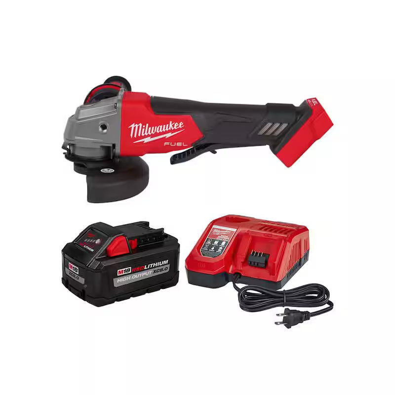 18-Volt Lithium-Ion Brushless Cordless 4-1/2 in./5 in. Grinder with Starter Kit E128